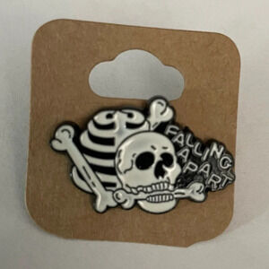 $5  when bundled - Skeleton Falling Apart Enamel Pin